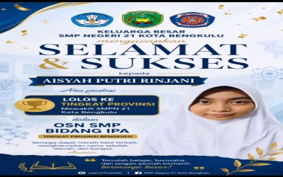 Siswa SMP Negeri 21 Kota Bengkulu Lolos OSN Bidang IPA Tingkat Kota, Siap Berjuang di Tingkat Provinsi